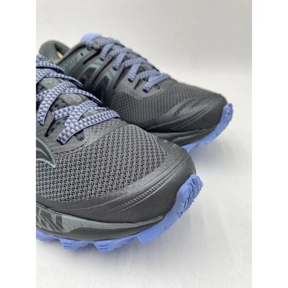 Saucony PEREGRINE ISO Women's NEW Trail-running Shoes Gun/Grey Multiple Sizes - Picture 2 of 10